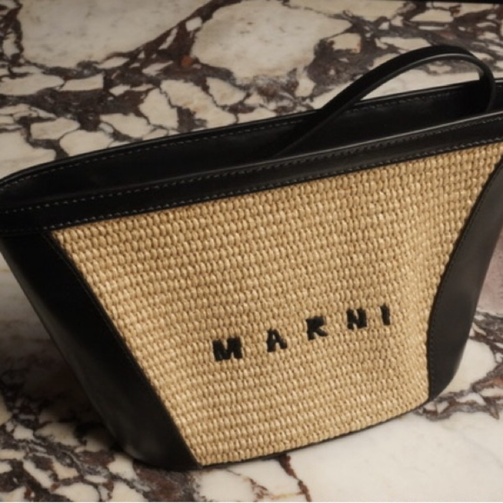 Marni Raffia Wristlet